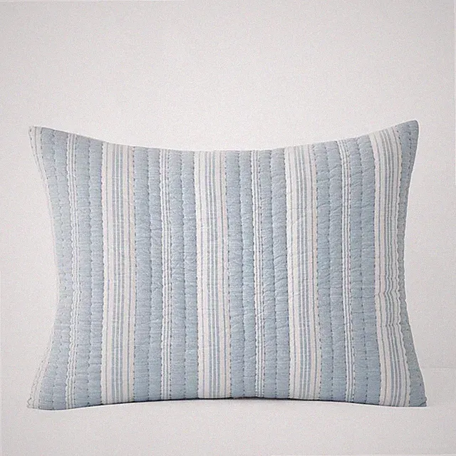 Company CottonStripe Quilted Sham - Balanced Stripe, Standard