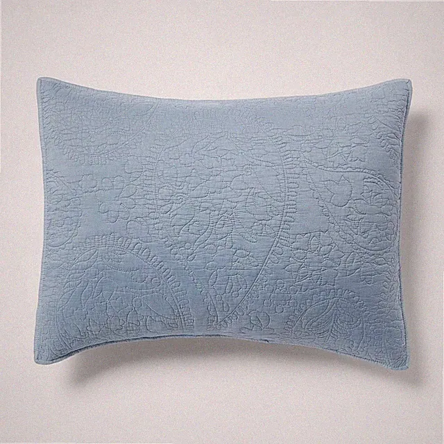 Garment Washed Paisley Stitch Quilt Sham - Standard - Sky Blue - Threshold™