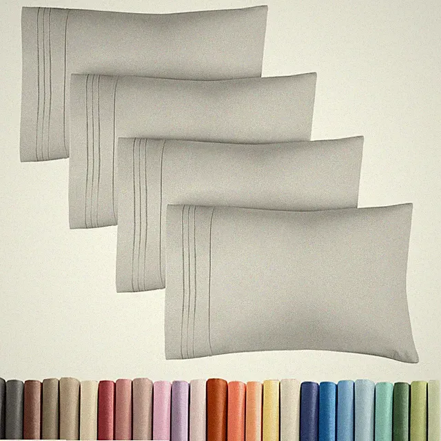 Pillow Cases Set of 4, Hotel Quality Soft Pillow Covers by CGK Linens
